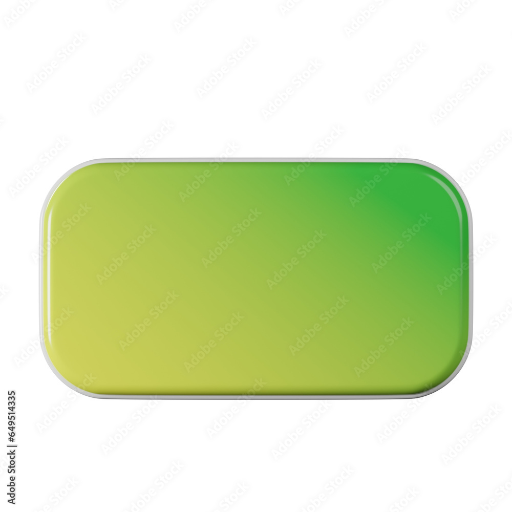 Rectangle shape, yellow green gradient 3d rendering. Rectangle shape, yellow green gradient 3d rendering.
