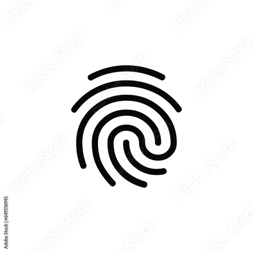 fingerprint icon, element for design, white background