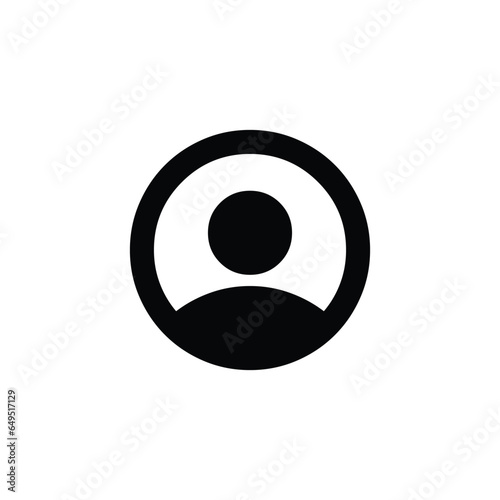 account circle icon, black icon, vector, illustrator, element for design, account, business