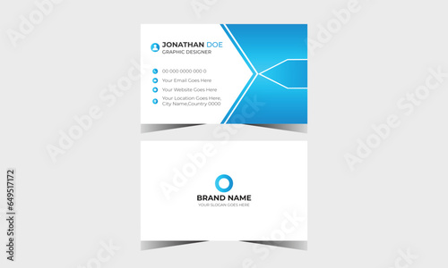 Corporate Modern Business Card Design Template Creative and Clean Business Card Name Card Visiting Card Simple Flat Vector Design.