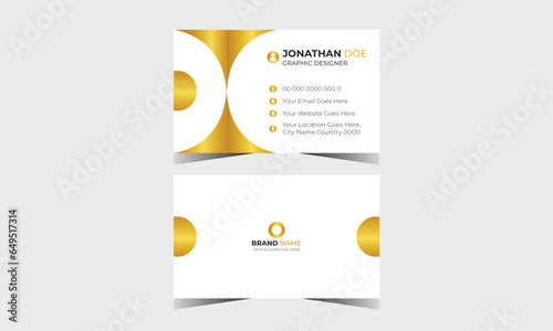 Corporate Modern Business Card Design Template Creative and Clean Business Card Name Card Visiting Card Simple Flat Vector Design.