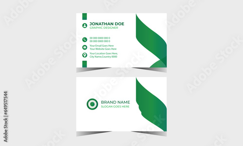 Corporate Modern Business Card Design Template Creative and Clean Business Card Name Card Visiting Card Simple Flat Vector Design.