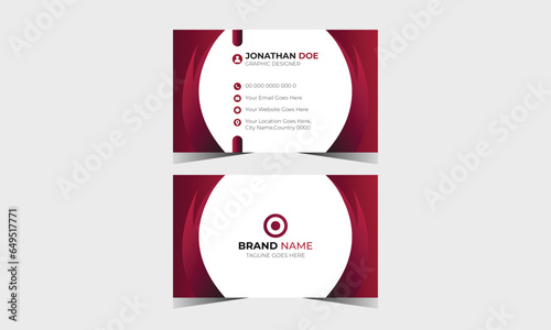 Corporate Modern Business Card Design Template Creative and Clean Business Card Name Card Visiting Card Simple Flat Vector Design.