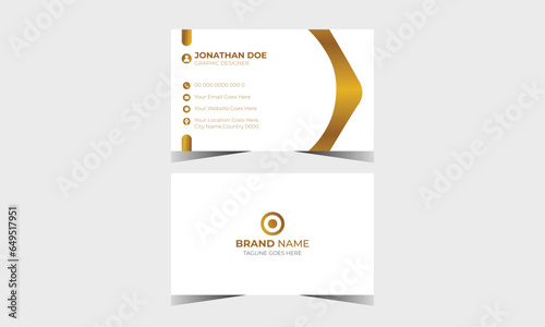 Corporate Modern Business Card Design Template Creative and Clean Business Card Name Card Visiting Card Simple Flat Vector Design.