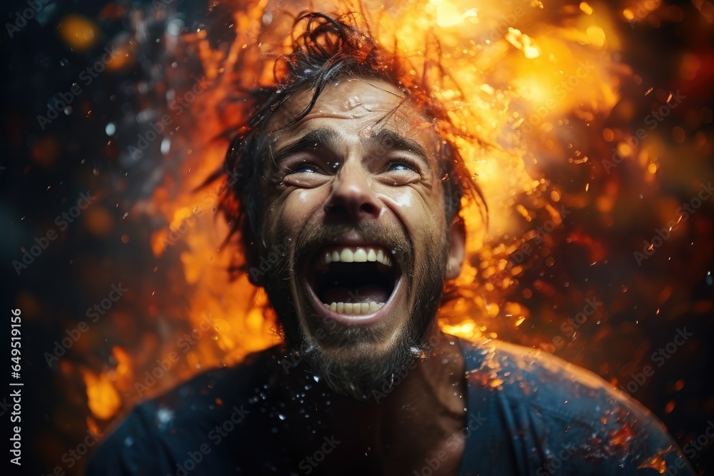 Conceptual motion blur photo of crazy person with bipolar disorder Conceptual motion blur photo of crazy person with bipolar disorder