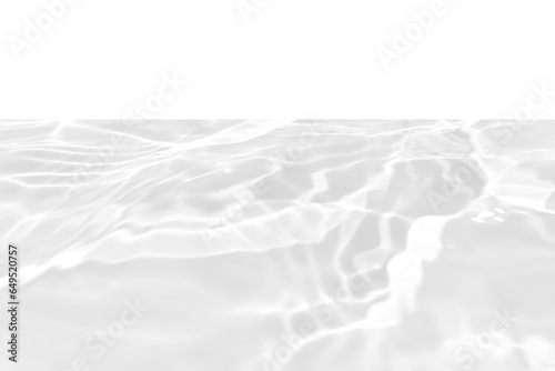 White water with ripples on the surface. Defocus blurred transparent white colored clear calm water surface texture with splashes and bubbles. Water waves with shining pattern texture background.