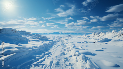 Winter's Serenity: Snow-Covered Open Fields