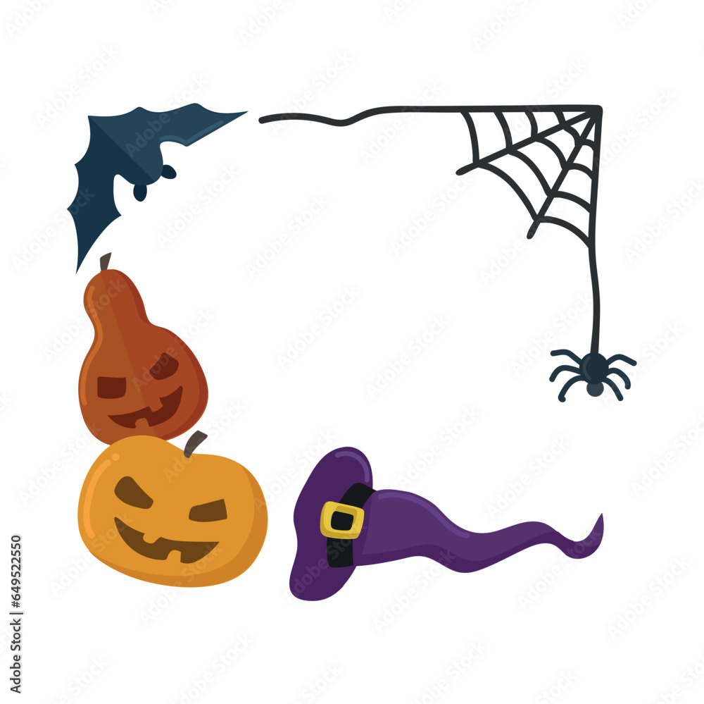 Fototapeta premium Halloween frame design vector illustration