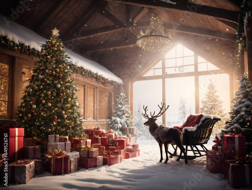 Foto santa claus sleigh