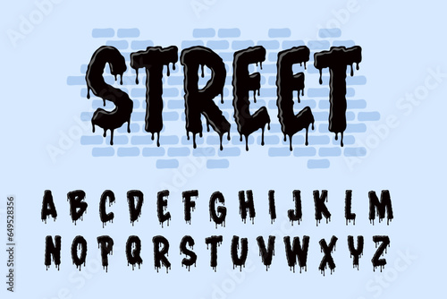 Alphabet Melt Graffiti Steert vector
