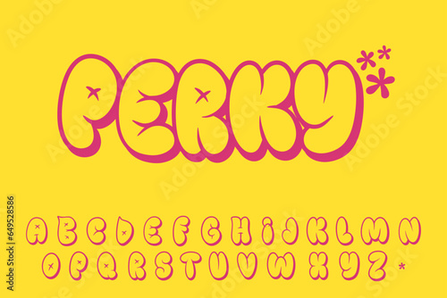 Alphabet Streetwear Graffiti Cartoon Vector