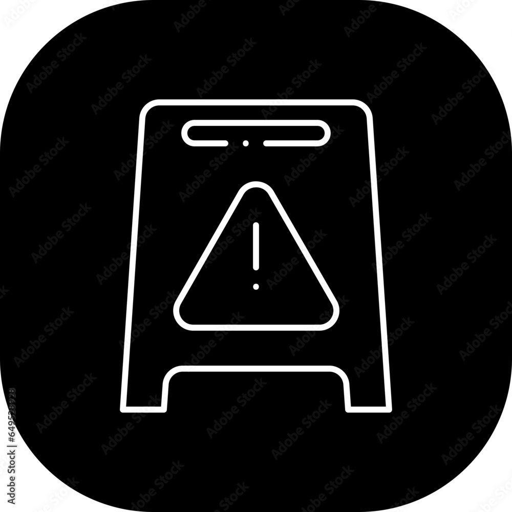 Wet floor safety icon with black filled line outline. floor, wet, caution, warning, slip, symbol, danger,. Vector illustration Wet floor safety icon with black filled line outline. floor, wet, caution, warning, slip, symbol, danger,. Vector illustration