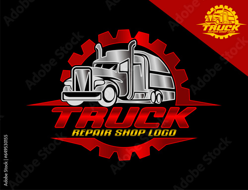 truck diesel repair,  service  logo.