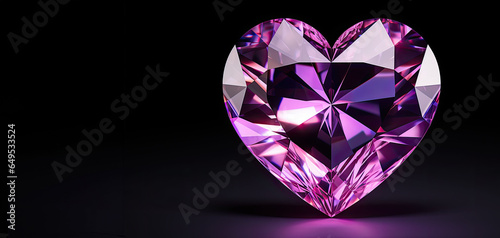 alexandrite heart on isolated background, concept of love and romance in gemstone