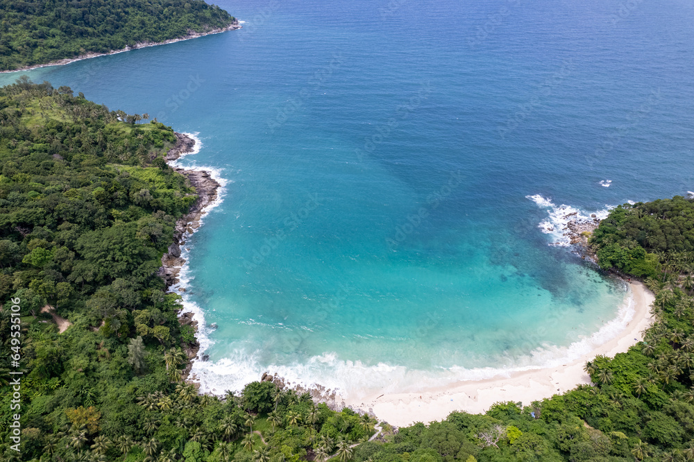 Aerial view of Beautiful beach at Phuket island Thailand