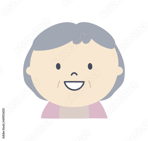 smiling elderly lady
