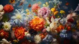 a picture of cut flowers as nature's fleeting masterpieces, with an image that captures their enduring beauty and the inspiration they provide to artists and designers