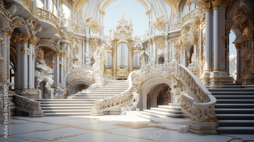 a picture of Baroque architecture as a source of inspiration, with an image that captures its role in shaping historical cityscapes and the admiration it evokes