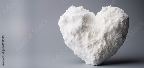 Wallpaper Mural Gypsum heart on isolated background, love and romance concept, banner Torontodigital.ca