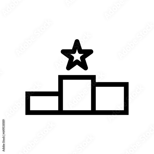 Competetion personal growth icon with black outline. competition, sport, young, success, power, business, ball. Vector illustration