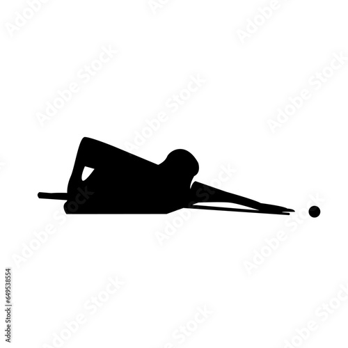 billiards of silhouettes vector illustration