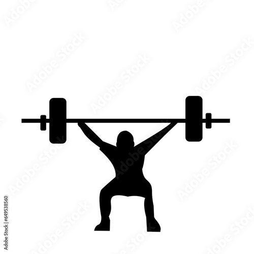 weightlifting of silhouettes vector illustrations