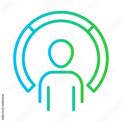 Skills and abilities personal growth icon with blue and green gradient outline. ability, skill, development, business, work, career, concept. Vector illustration