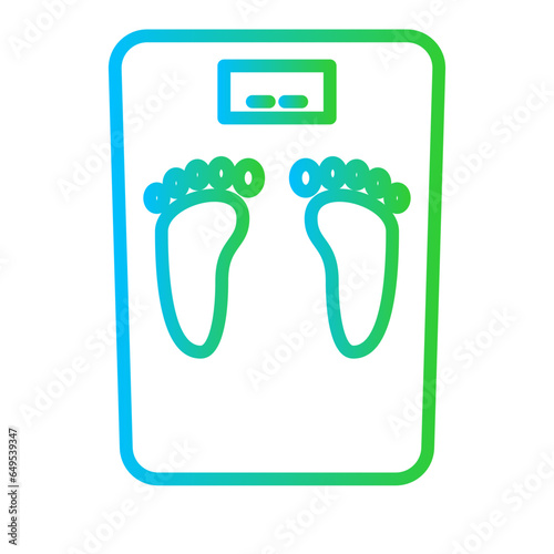 Diet program personal growth icon with blue and green gradient outline. diet, healthy, weight, food, nutrition, health, program. Vector illustration