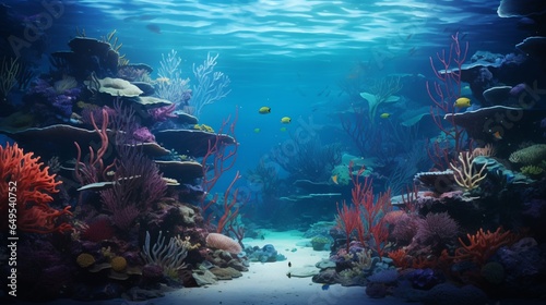 the deep connection between marine life and artistic expression with an image that captures the grace and diversity of underwater ecosystems, perfect for enhancing interior aesthetics © DESIRED_PIC