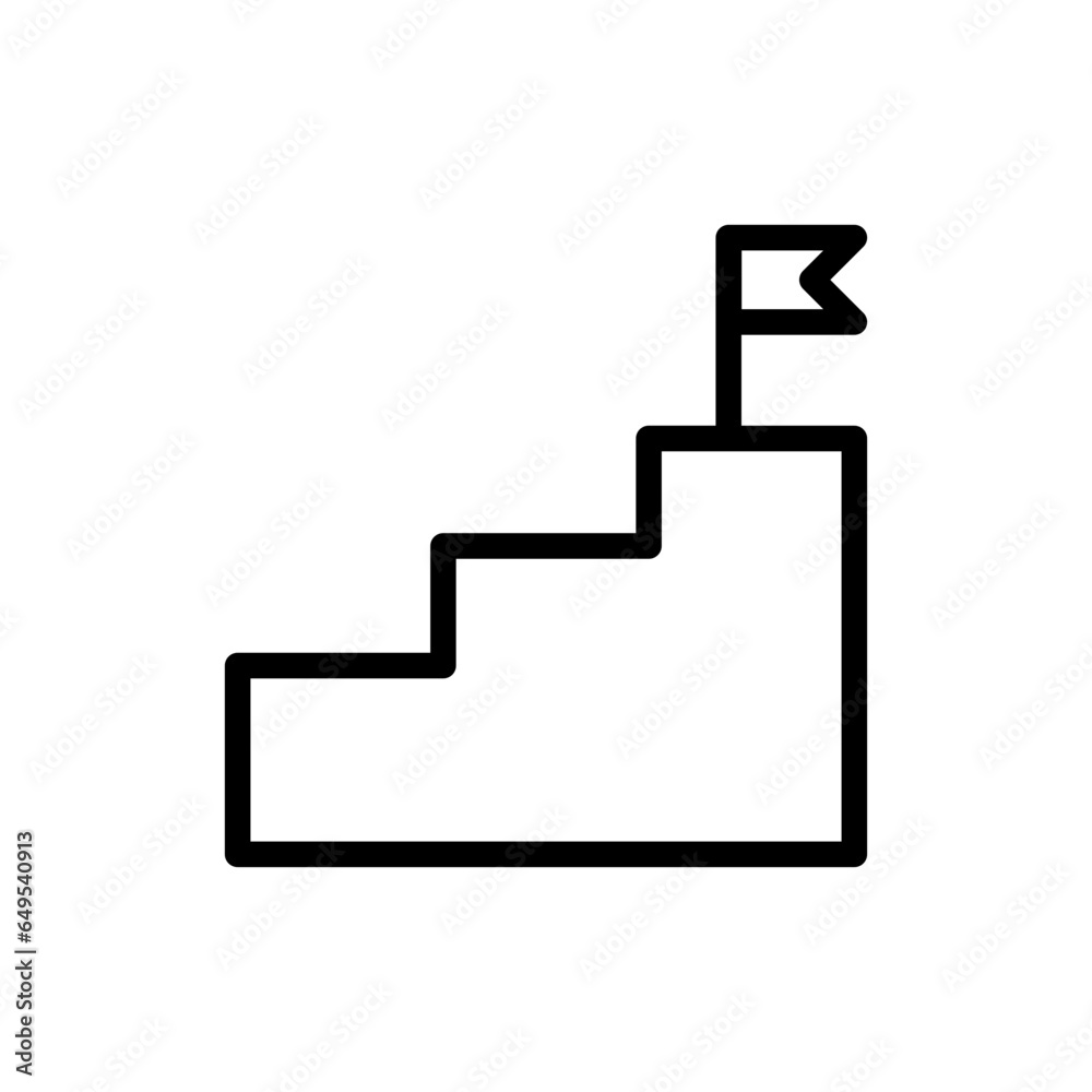 Stairs personal growth icon with black outline. stairs, design, up, staircase, stair, success, ladder. Vector illustration Stairs personal growth icon with black outline. stairs, design, up, staircase, stair, success, ladder. Vector illustration