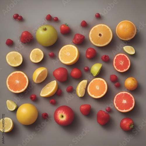 Fruits dropping in the water