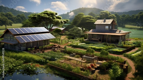 the serenity of a sustainable farm, where organic agriculture and eco-design merge beautifully
