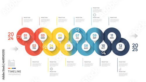 Business road map timeline infographic template. milestone element timeline diagram calendar and 4 quarter topics, vector infographic
