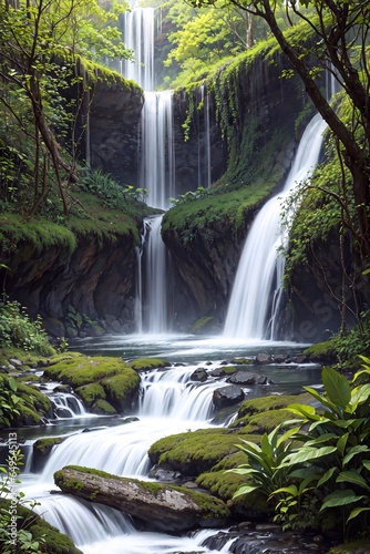 Fototapeta Naklejka Na Ścianę i Meble -  waterfall in the forest