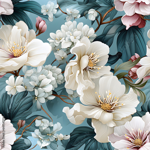 Seamless floral pattern flowers for wrappers, wallpapers, postcards,fabric, greeting cards, wedding invites, romantic events.