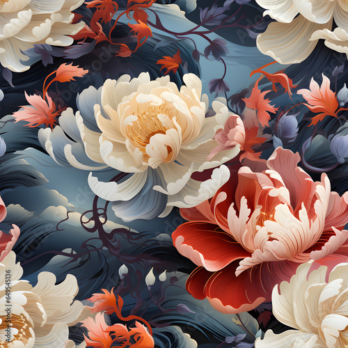 Seamless floral pattern flowers for wrappers, wallpapers, postcards,fabric, greeting cards, wedding invites, romantic events.