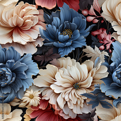 Seamless floral pattern flowers for wrappers, wallpapers, postcards,fabric, greeting cards, wedding invites, romantic events.