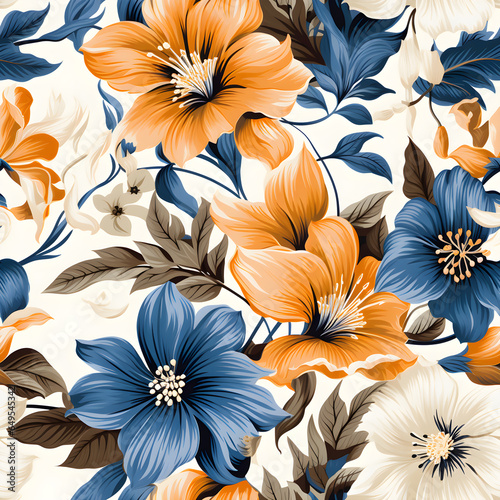 Seamless floral pattern flowers for wrappers, wallpapers, postcards,fabric, greeting cards, wedding invites, romantic events.