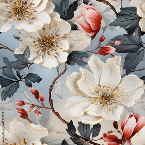 Seamless floral pattern flowers for wrappers, wallpapers, postcards,fabric, greeting cards, wedding invites, romantic events.