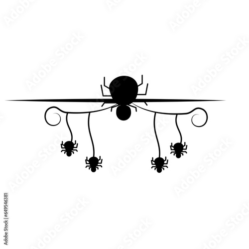 spider and spider web for Halloween