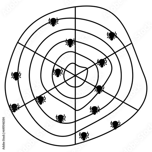 spider and spider web for Halloween