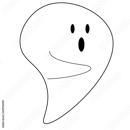 Cute childish ghosts. Funny spooky characters for kids.