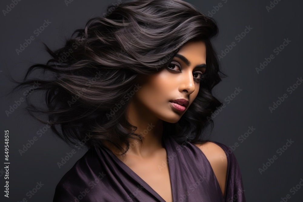 Portrait of a beautiful woman with a fashionable modern haircut. Hair care, hairstyles. Portrait of a beautiful woman with a fashionable modern haircut. Hair care, hairstyles.
