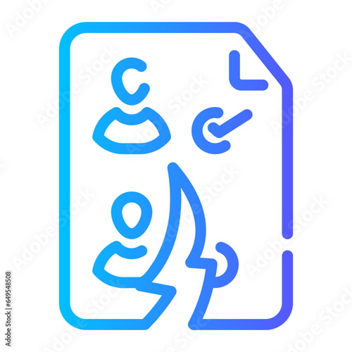 invalid vote Line Gradient Icon