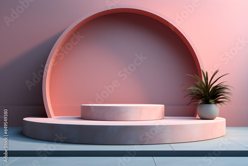 abstract geometries  for display product on background. Minimal concept. Space for product presentation 3d rendering