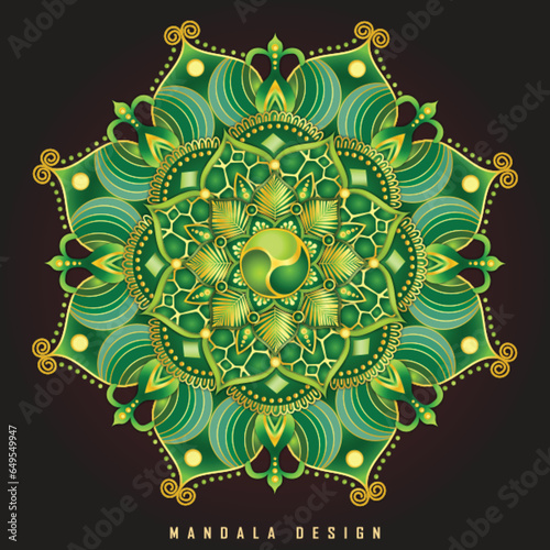 Green colour round ornament