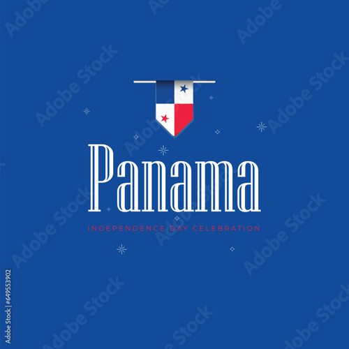 Panama independence day banner template