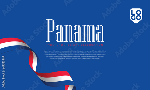 Panama independence day banner template