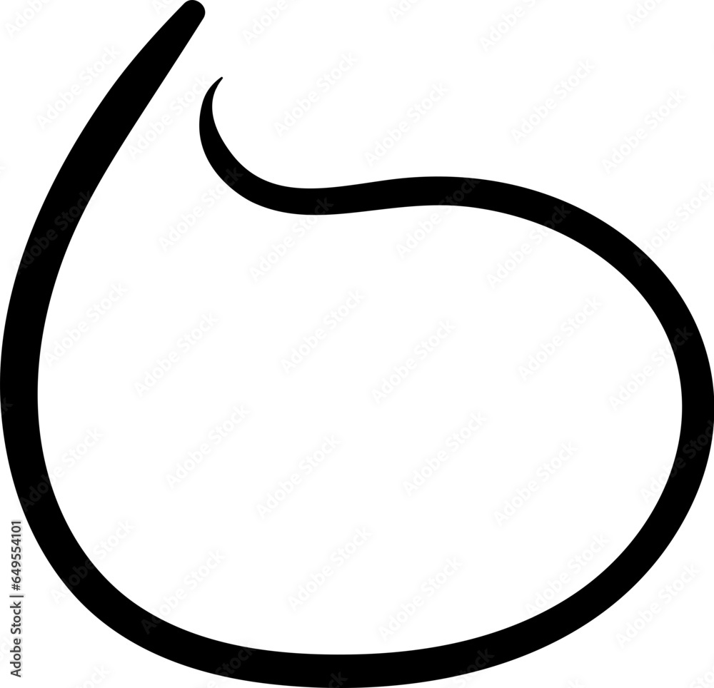 Cute hand drawn speech bubble element Cute hand drawn speech bubble element