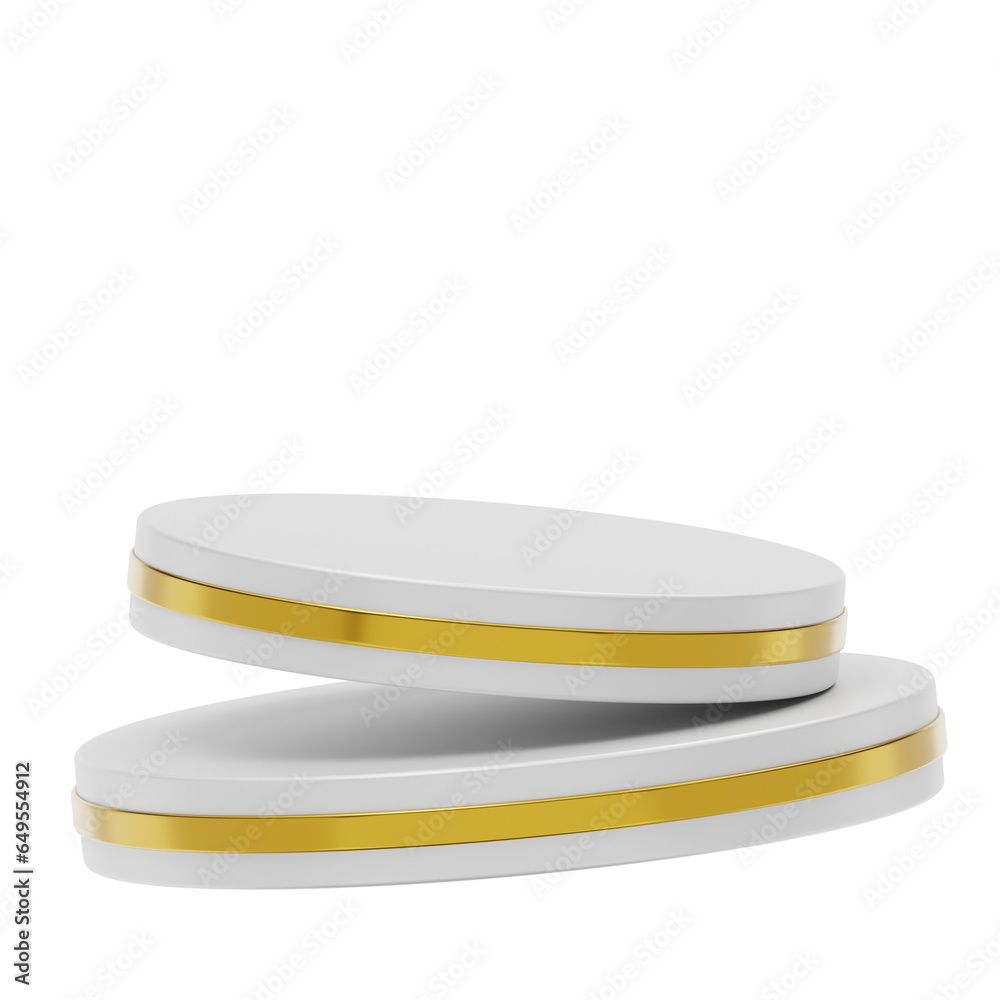 White Gold 3D Round Podium White Gold 3D Round Podium
